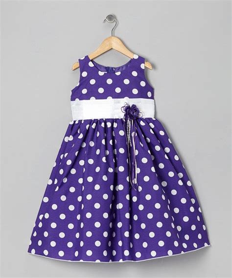Take A Look At This Shanil Purple Polka Dot And Ribbon Dress Toddler