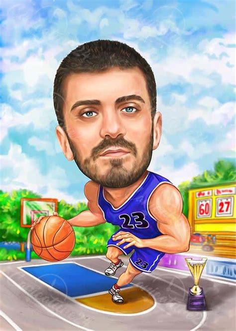 Basketball Player Caricature Uk