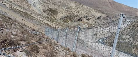 Over 500 Meters Long Rockfall Barrier In The Yeso Reservoir Chile