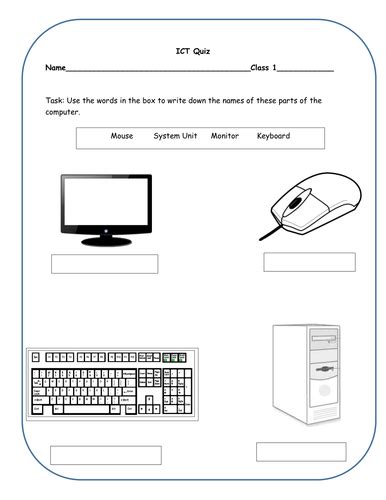 Parts Of A Computer Teaching Resources
