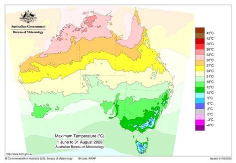 Australia Average Maximum Temperature Winter 2020 Australia Map