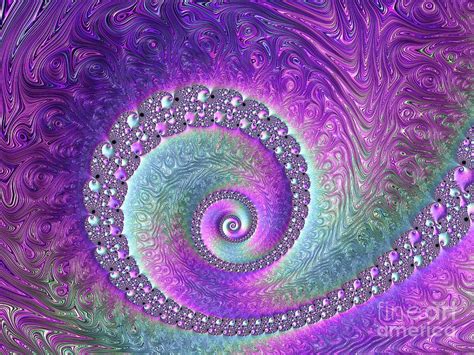 Spiral Digital Art Purple Luxury By Elisabeth Lucas Purple Luxury