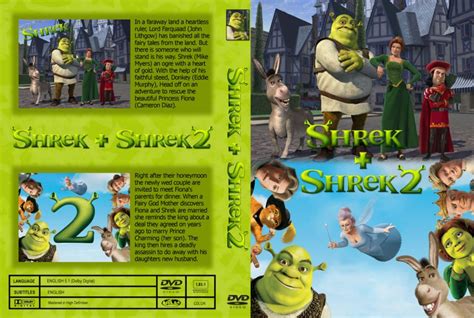 Shrek Double Feature Movie Dvd Custom Covers 10shrek 1 2 R0 English