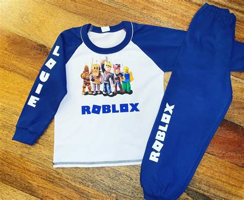 Personalised Roblox Pyjamas Roblox Pjs Roblox T Fyp Etsy