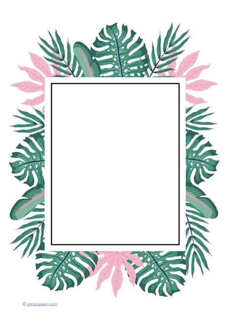 We've got graph paper, lined paper, financial paper, music paper, and more. Summer Leaf Writing Frame - Free Teaching Resources - Print Play Learn in 2020 | Flower frame ...