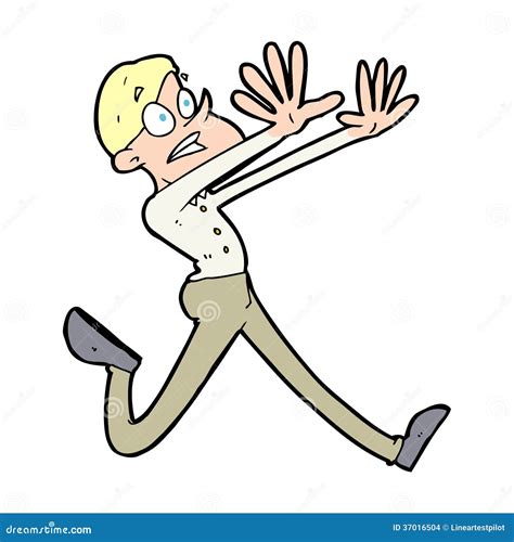 Cartoon Man Running Away Vector Illustration 37016504