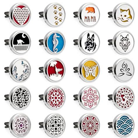 Magnetic Car Vent Clips 30mm Essential Oil Perfume Aromatherapy Locket For Air Freshener And Car