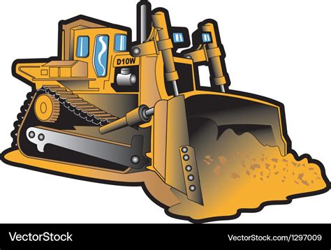 Bulldozer Royalty Free Vector Image Vectorstock