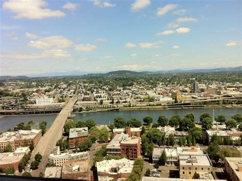 Downtown Portland Oregon View From Big Pink The Tallest Building In