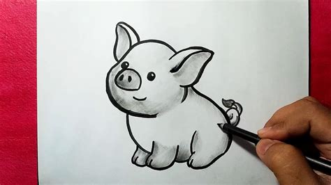 See more ideas about easy drawings, drawings, art drawings simple. How to Draw a Cute Pig Easy Line Drawing of Pig || YZArts ...
