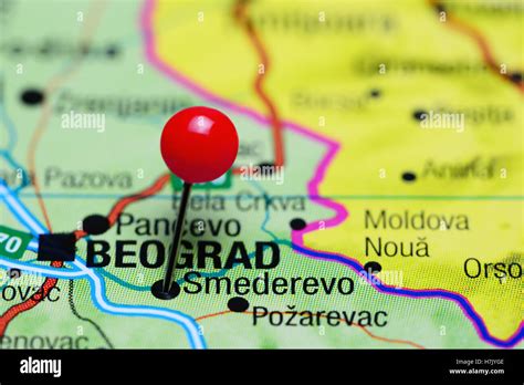 Smederevo Pinned On A Map Of Serbia Stock Photo Alamy