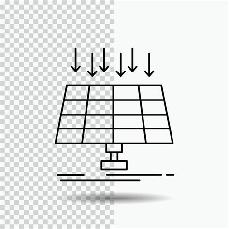 Solar Panel Energy Technology Smart City Line Icon On Transparent