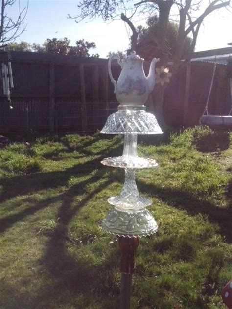 Upcycled Glass Totem Im Loving This In My Garden Really Enjoy Making