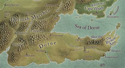 Maps Of Dorne Game Of Thrones Rq Obsidian Portal