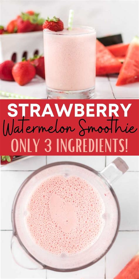 Strawberry Watermelon Smoothie Recipe Quick And Easy