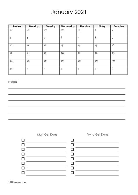 Click to post to see all the cute july 2021 calendars. Free Printable January 2021 Calendar | Customize Online