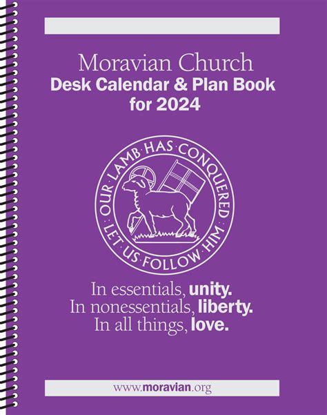 Moravian Church Desk Calendar And Plan Book 2024 Moravian Church In