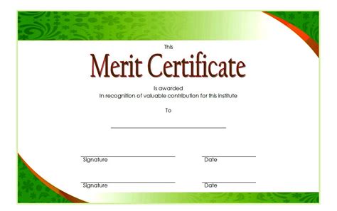 10 Certificate Of Merit Templates Editable Free Download