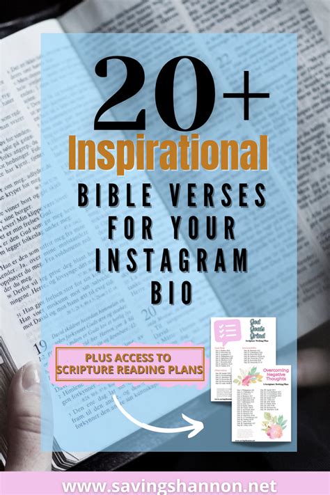 20 Inspirational Bible Verses For Your Instagram Bio — Saving Shannon