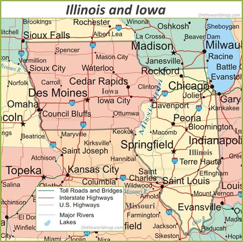 Map Of Iowa And Illinois Terminal Map