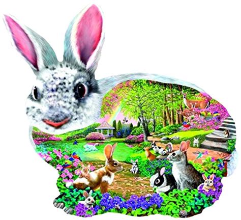 Bunny Hollow Shaped 1000 Piece Jigsaw Puzzle By Sunsout Easter Theme