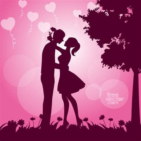 Couple In Love Silhouette Vector Image Love Silhouette Silhouette Vector Kissing Silhouette