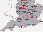 Mapa de Inglaterra - Turismo.org