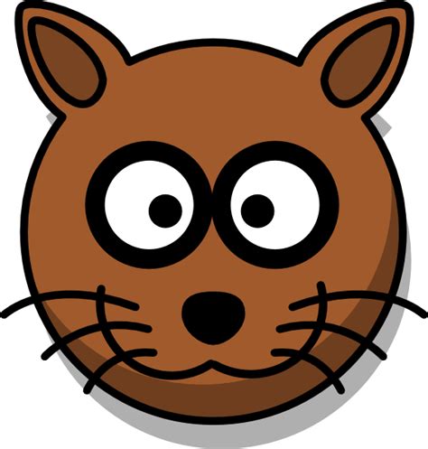Brown Cat Head Cartoon Transparent Png Stickpng