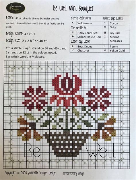 A Cross Stitch Pattern With Flowers And The Words Be Well Written On It