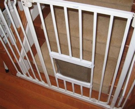 You can use it while you are setting it up on top of the stairs. Cat Flap in a Baby Gate | Cats, Pictures of and Pet door