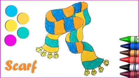 How To Draw A Scarf Drawing And Coloring Pages Kids Learn Colors