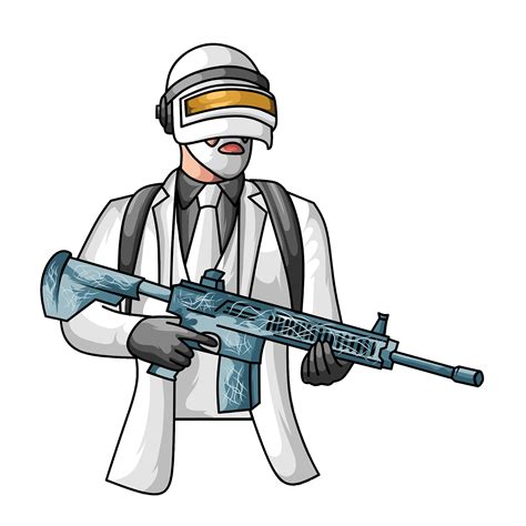 M416 Pubg Character Mascot Logo Png Featuring M416s Stats Best
