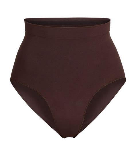 Skims Brown Sculpting Mid Waist Briefs Harrods Uk