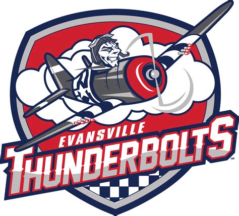 Evansville Thunderbolts Primary Logo Southern Pro Hockey League Sphl