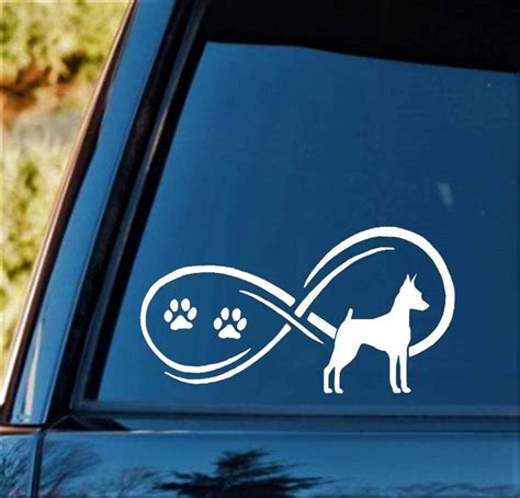 Min Pin Decal For Car Miniature Pinscher Infinity Dog Decal Etsy
