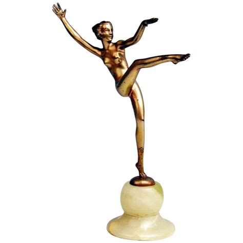 vienna bronze art deco lady nude dancer josef lorenzl onyx base circa 1925 1930 at 1stdibs