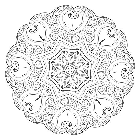 beginner stress relief mandala coloring pages tripafethna