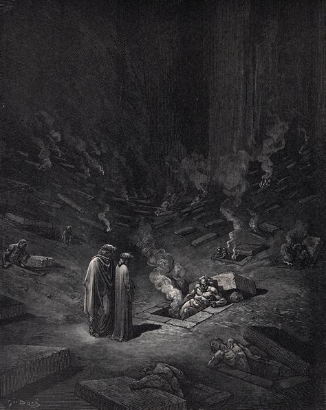 Sold Price Gustave Dore Heretics Dantes Divine Comedy Enferno C