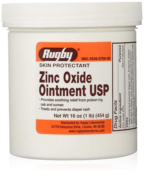 Rugby Zinc Oxide Ointment 16 Oz Pack Of 2