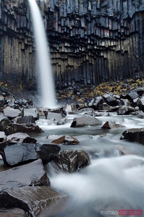 Svartifoss Waterfall In Iceland Royalty Free Image