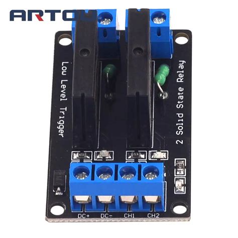 V Channel Solid State Relay Module Low Level Trigger Dc Ac V A