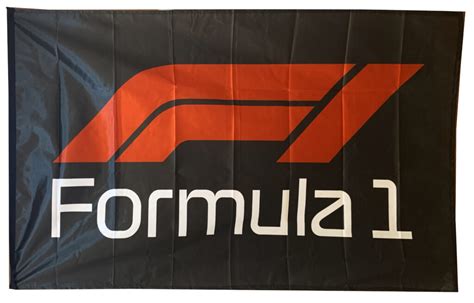 Formula 1 F1 Landscape Black Flag Banner 5 X 3 Ft 150 X 90 Cm