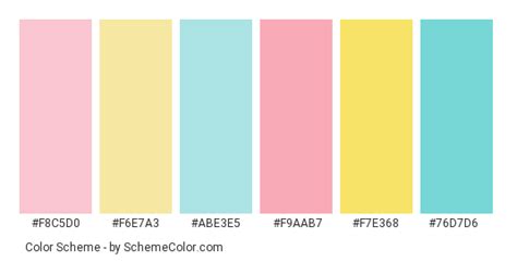 These values can help you match the specific shade you are looking for and even help you find complementary colors. Pastel Mix Color Scheme » Blue » SchemeColor.com