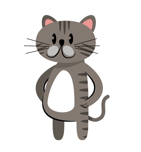 Cute Cat Standing On Two Legs 17221613 Png