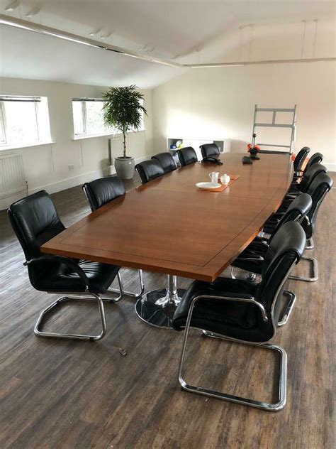 What sets ambience doré apart from the competition is the personalized service, the artistic view point of professional artists and broad, across the spectrum knowledge of table pay attention to the room entrance, the windows and any columns that will impact the placement and size of table and chairs. Large Conference Office Table Board Room Table + 12 Chairs ...