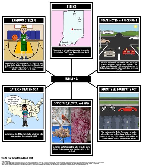 Important Facts About Indiana Spider Map Storyboard