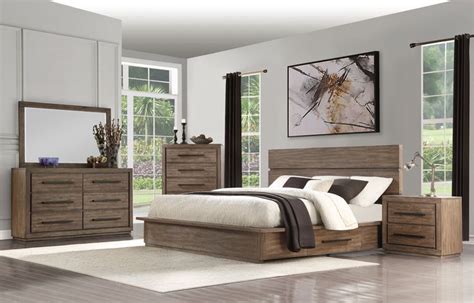Get set for pine bedroom furniture at argos. Modern Rustic Pine 4 Piece Queen Bedroom Set - Haven ...
