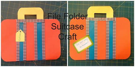 File Folder Suitcase Craft Casting My Net Cute Suitcases Diy