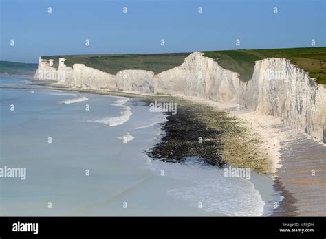 Seven Sisters Chalk Cliffs From Birling Gap In The South Downs National