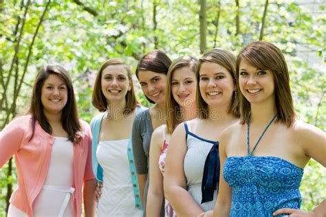 Group Of College Girls Stock Photo Image Of Casual Happy 9331576